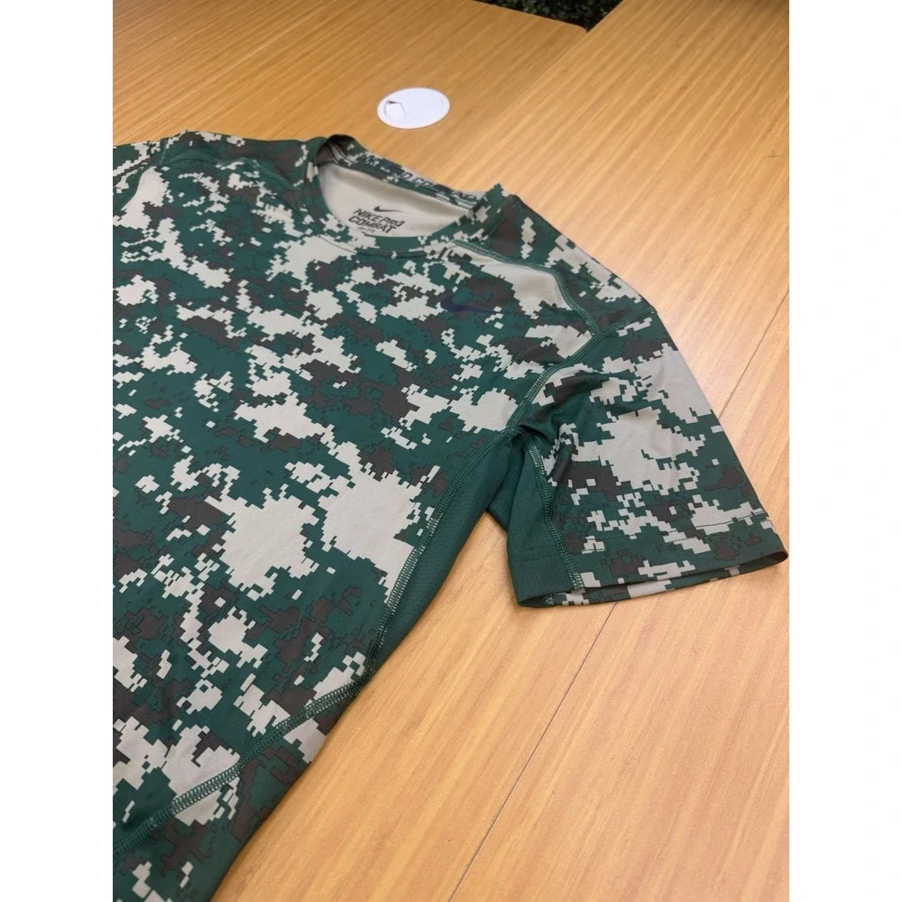 Nike Pro Combat Dri-FIT Compression Shirt Digital Camo Green Mens XL
